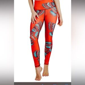 Yoga Democracy Bright Flight Butterfly leggings XL